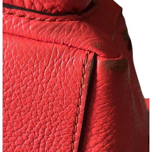 Kate Spade Jackson Pebbled Leather Stoplight Red Medium Backpack - Picture 7 of 11